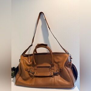 Kodiak Tan Leather Duffel Bag